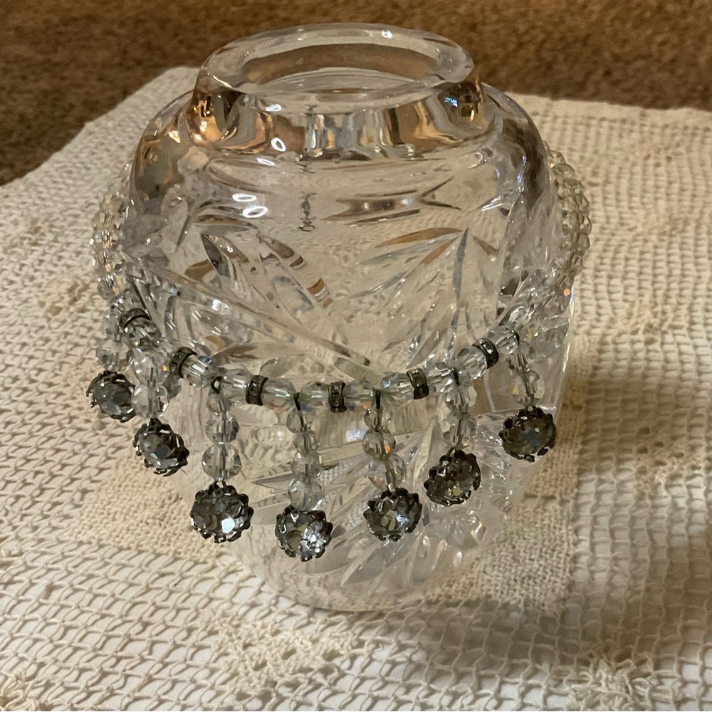 Vintage Czech Necklace 1930 Chrystal Rhinestone 15” - Picture 2 of 10